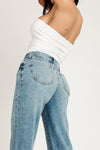 Super High Rise Cinch Waist Jeans - Medium Indigo
