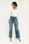 Super High Rise Cinch Waist Jeans - Vintage Indigo