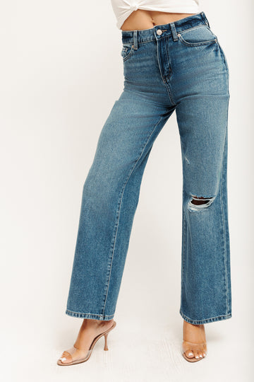 Super High Rise Cinch Waist Jeans - Vintage Indigo