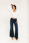 Super High Rise Loose Flare Jeans - Vintage Dark Blue