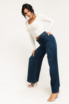 Super High Rise Loose Flare Jeans - Vintage Dark Blue