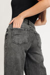 Super High Rise Seamed Wide Leg Jeans - Black Carbon