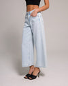 High Rise Wide Leg Cropped Jeans - Indigo Antique