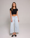 High Rise Wide Leg Cropped Jeans - Indigo Antique
