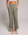 Wide Leg Crop Pant - Dusty Sage
