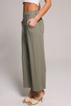 Wide Leg Crop Pant - Dusty Sage