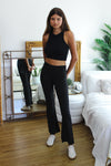 ESSENTIAL FLARE LEGGINGS - BLACK