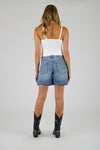 High Rise Bermuda Short - Antique Indigo