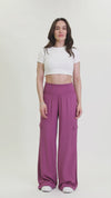 BOARDWALK WIDE LEG W/ UTILITY POCKETS - BOYSENBERRY