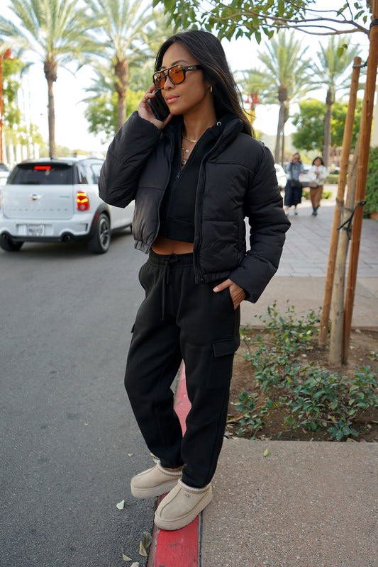 Puffer Jacket - Black