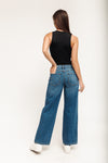Low Rise Loose Straight Jeans - Vintage Blue