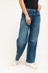 Low Rise Loose Straight Jeans - Vintage Blue