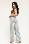 Pull On Pant - Navy/White