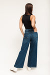 Super High Rise Seamed Wide Leg Jeans - Vintage Indigo
