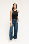 Super High Rise Seamed Wide Leg Jeans - Vintage Indigo