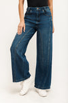 Super High Rise Seamed Wide Leg Jeans - Vintage Indigo