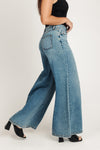 Low Pro Palazzo Jeans - Medium Dark Blue