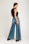 Low Pro Palazzo Jeans - Medium Dark Blue