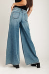Low Pro Palazzo Jeans - Medium Dark Blue