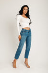 Next Level Low Rise Straight Jeans - Medium Indigo