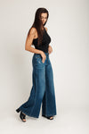 Low Pro Palazzo Jeans - Vintage Dark Blue