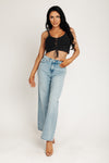 Super High Rise Cinch Waist Jeans - Light Medium Indigo
