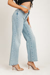 Super High Rise Cinch Waist Jeans - Light Medium Indigo