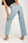 Super High Rise Cinch Waist Jeans - Light Medium Indigo