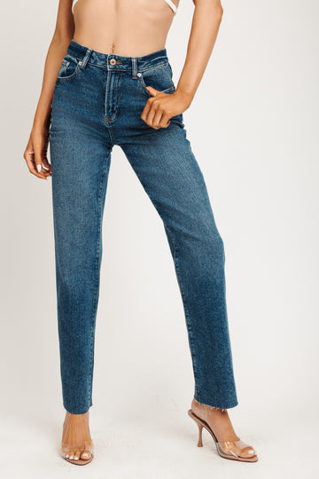 Stella High Rise 90'S Straight Jeans - Classic Indigo