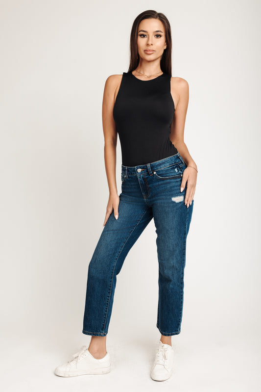 Next Level Low Rise Straight Jeans - Vintage Indigo