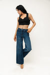 Super High Rise Seamed Wide Leg Jeans - Vintage Indigo