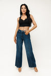 Super High Rise Seamed Wide Leg Jeans - Vintage Indigo