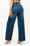 Super High Rise Seamed Wide Leg Jeans - Vintage Indigo