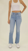 High Rise Fit and Flare Jeans - Perfect Blue