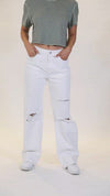 Super High Rise Wide Leg Jeans - White